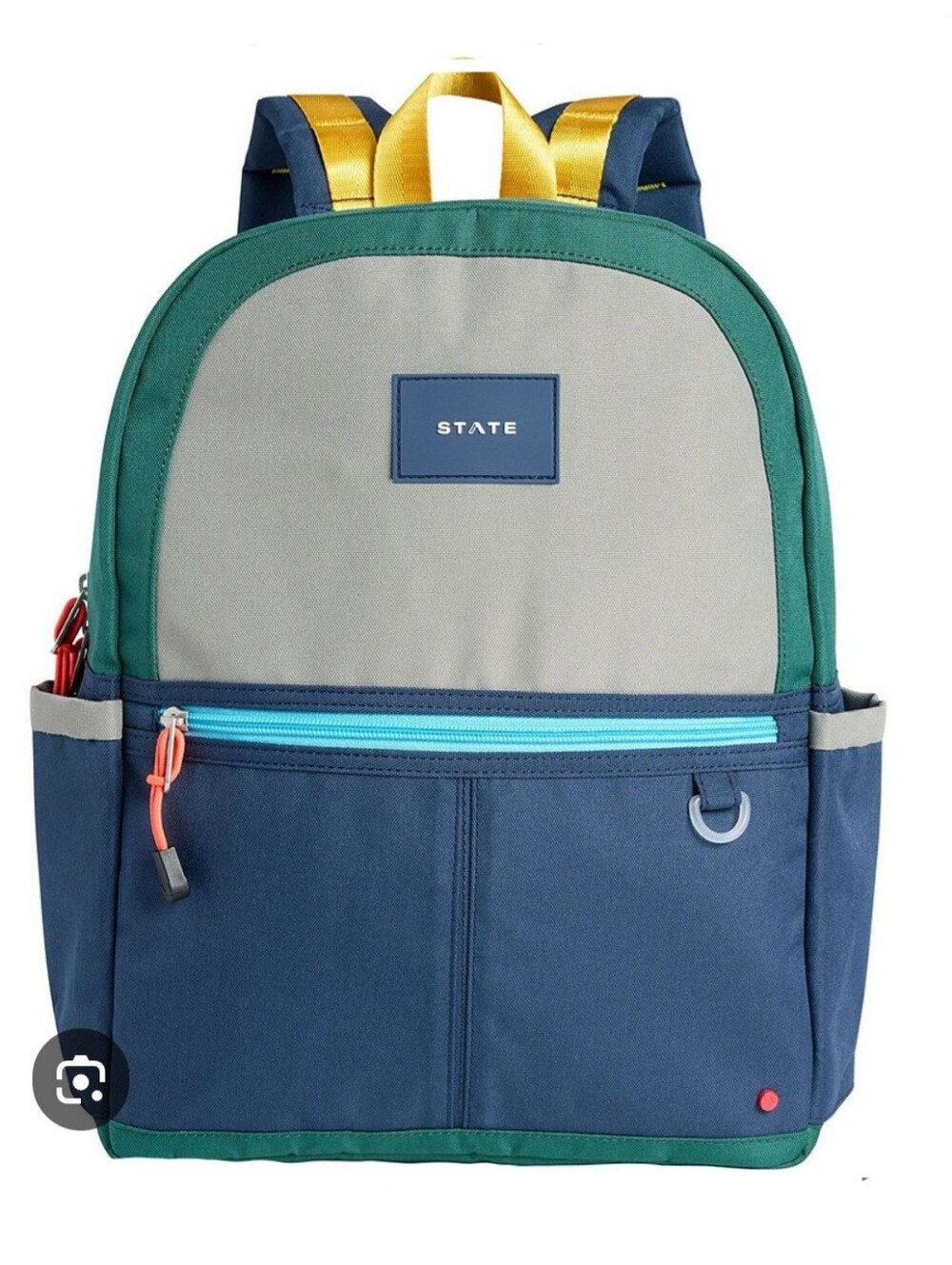 STATE Kids Kane Green/Navy Colorblock Backpack